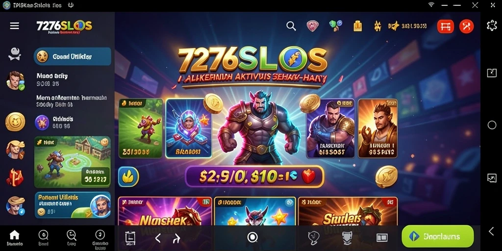 Screenshot utama 7276SLOTS menunjukkan berbagai fitur utilitas yang bermanfaat.