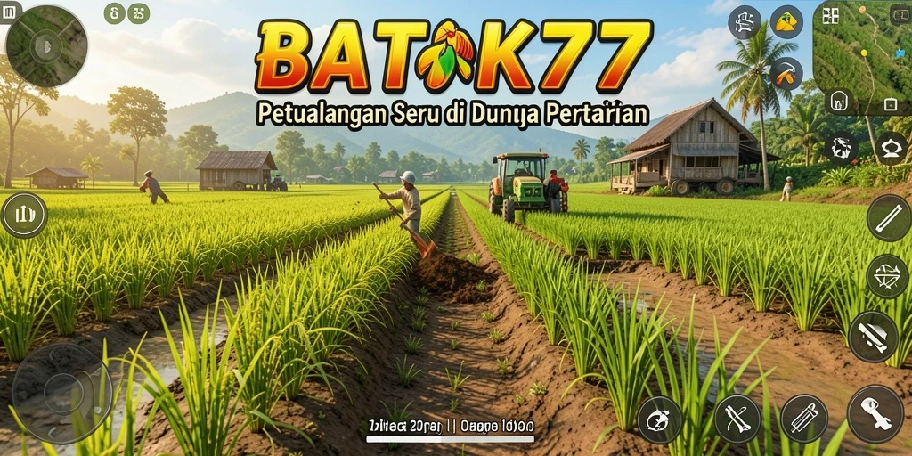 Tampilan menarik gameplay Farming di BATIK77 dengan aktivitas bertani.
