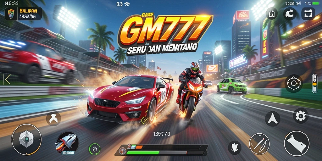 Gameplay balapan yang seru dan menegangkan di GM777.