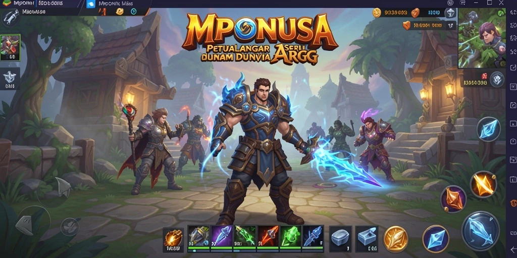 Tampilan gameplay MPONUSA dengan aksi seru dan grafis yang memukau.