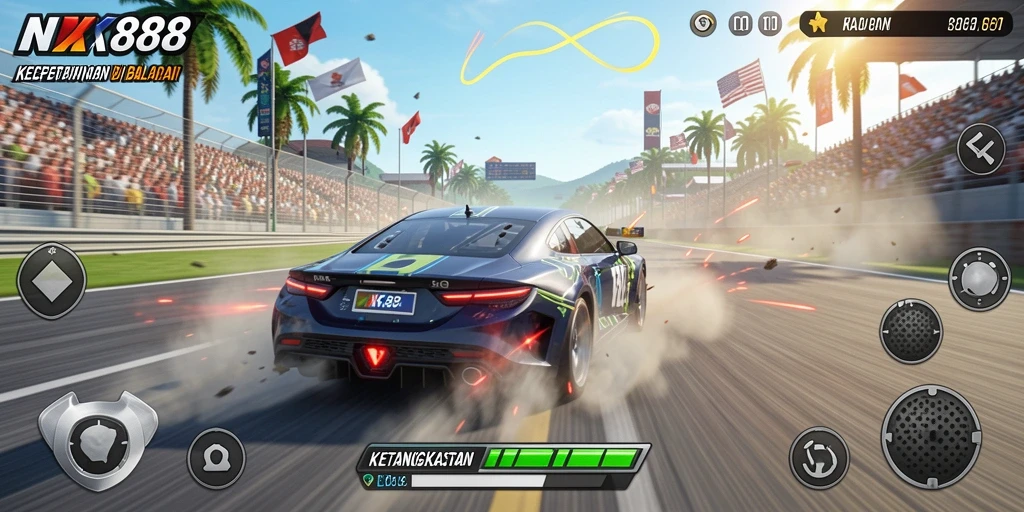 Gameplay balap cepat dan mendebarkan di NX888.