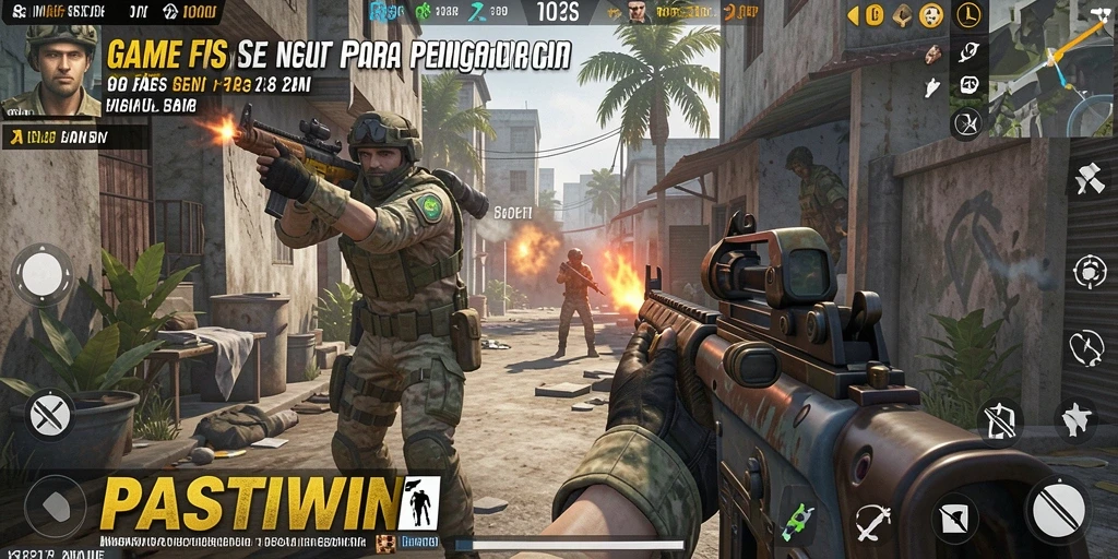 Tampilan gameplay PASTIWIN yang penuh aksi dan menegangkan.