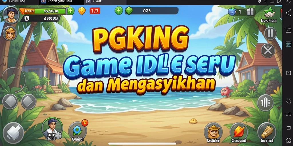 Tangkapan layar PGKING menampilkan gameplay Idle yang menarik dan penuh warna.
