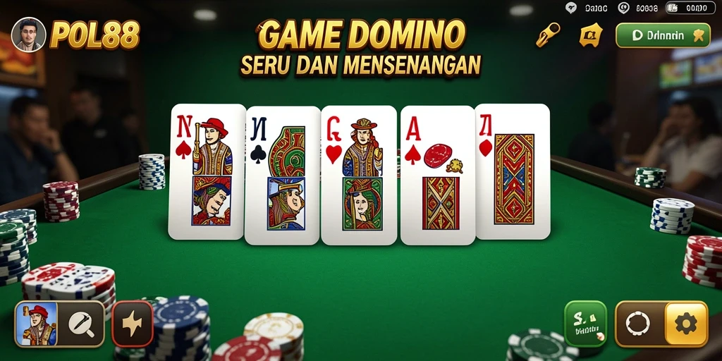 Tampilan gameplay Domino yang menegangkan di POL88.
