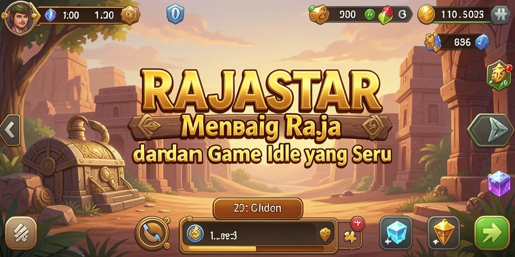 Tampilan gameplay RAJASTAR yang menunjukkan aksi Idle yang menarik.