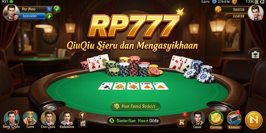 Screenshot gameplay RP777 menampilkan momen menarik saat bermain QiuQiu.
