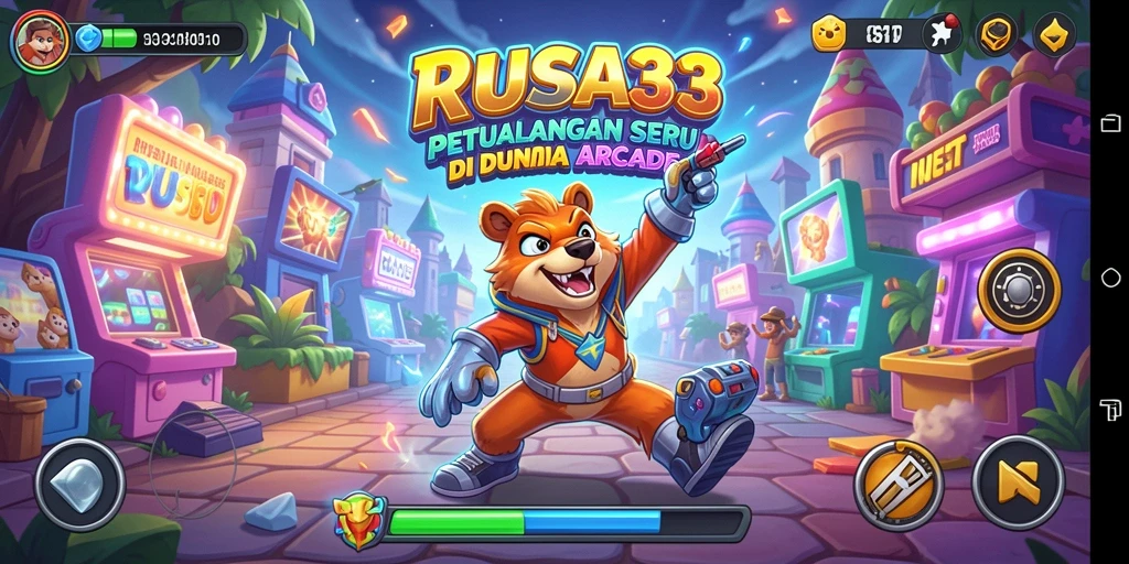 Tampilan gameplay RUSA33 yang penuh warna dan menantang.