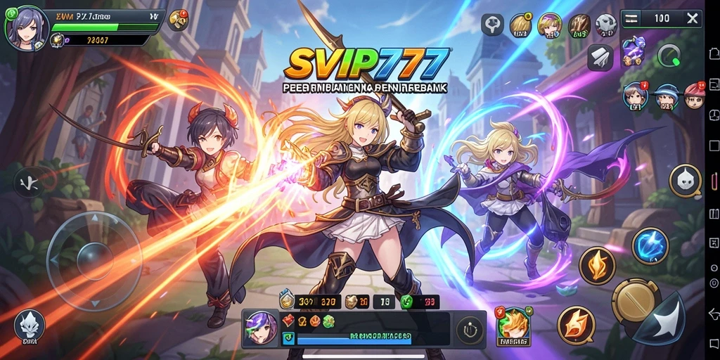 Tangkapan layar dari gameplay SVIP777 yang menampilkan karakter Anime ikonik.