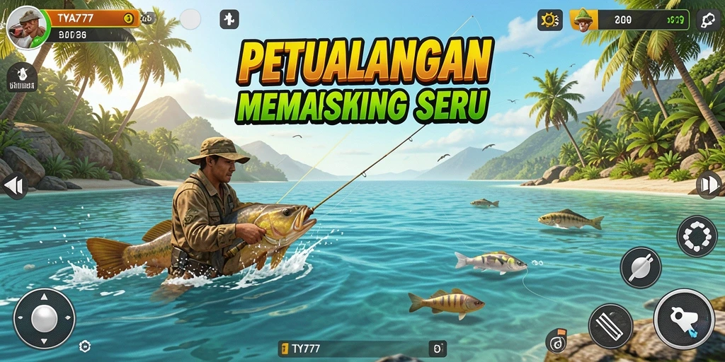 Tampilan gameplay TYA777 yang seru dalam memancing.