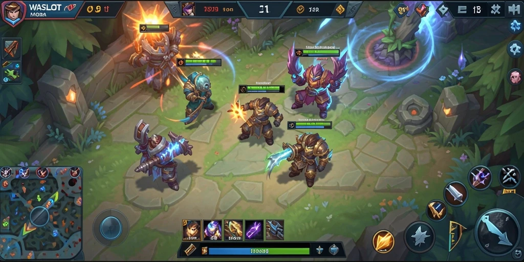 Tampilan gameplay menegangkan di arena WASLOT yang penuh aksi.